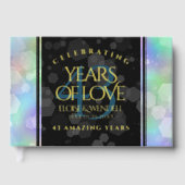 Elegant 43rd Opal Wedding Jubileum Celebration Gastenboek (Voorkant)