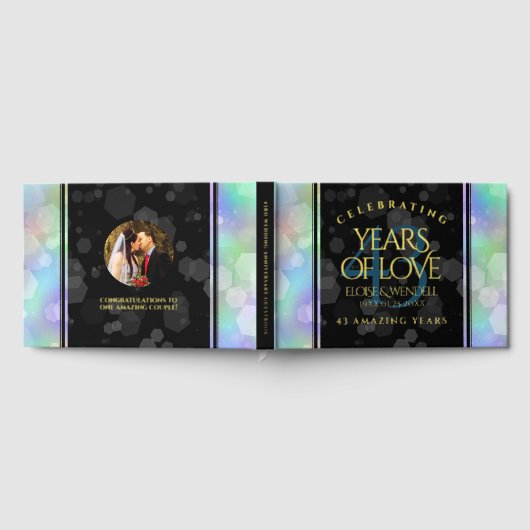 Elegant 43rd Opal Wedding Jubileum Celebration Gastenboek (Volledig)