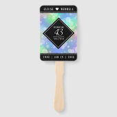 Elegant 43rd Opal Wedding Jubileum Celebration Handwaaier (Voorkant)