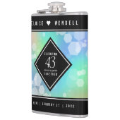 Elegant 43rd Opal Wedding Jubileum Celebration Heupfles (Links)