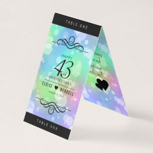 Elegant 43rd Opal Wedding Jubileum Celebration Kaart