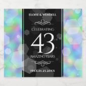 Elegant 43rd Opal Wedding Jubileum Celebration Likeurfles Etiket (Enkel label)