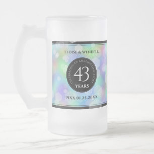 Elegant 43rd Opal Wedding Jubileum Celebration Matglas Bierpul
