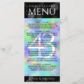 Elegant 43rd Opal Wedding Jubileum Celebration Menu (Voorkant)