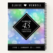 Elegant 43rd Opal Wedding Jubileum Celebration Notitieboek (Achterkant)