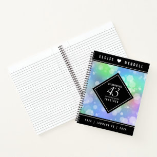 Elegant 43rd Opal Wedding Jubileum Celebration Notitieboek