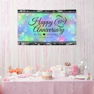 Elegant 43rd Opal Wedding Jubileum Celebration Spandoek