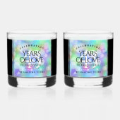 Elegant 43rd Opal Wedding Jubileum Celebration Whisky Glas (Voorkant)