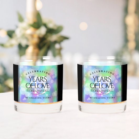 Elegant 43rd Opal Wedding Jubileum Celebration Whisky Glas (Insitu (Huwelijk))