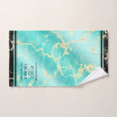 Élégant 44e Anniversaire de Mariage Turquoise (Serviette à main)