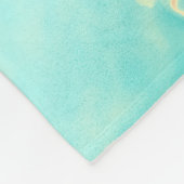 Elegant 44th Turquoise Wedding Jubileum Fleece Deken (Hoek)