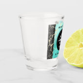 Elegant 44th Turquoise Wedding Jubileum Shot Glas (Links)