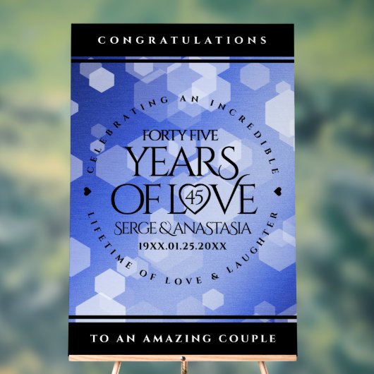 Élégant 45e anniversaire de Mariage Sapphire (Neutre)