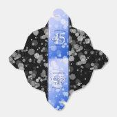 Elegant 45th Sapphire Wedding Jubileum Bedankdoosjes (Uitgevouwen)