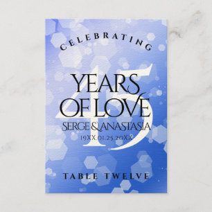 Elegant 45th Sapphire Wedding Jubileum Bedankkaart