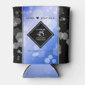 Elegant 45th Sapphire Wedding Jubileum Blikjeskoeler (Voorkant)