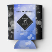 Elegant 45th Sapphire Wedding Jubileum Blikjeskoeler (Achterkant)