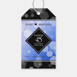 Elegant 45th Sapphire Wedding Jubileum Cadeaulabel