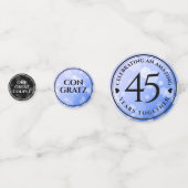 Elegant 45th Sapphire Wedding Jubileum Confetti (Voorkanten)