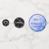 Elegant 45th Sapphire Wedding Jubileum Confetti (Achterkanten)