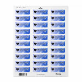 Elegant 45th Sapphire Wedding Jubileum Etiket (Full Sheet)