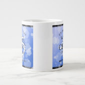 Elegant 45th Sapphire Wedding Jubileum Extra Grote Beker (Voorkant)