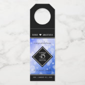 Elegant 45th Sapphire Wedding Jubileum Flessenhanger (Achterkant)