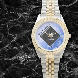 Elegant 45th Sapphire Wedding Jubileum Horloge