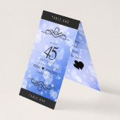 Elegant 45th Sapphire Wedding Jubileum Kaart (Achterkant)