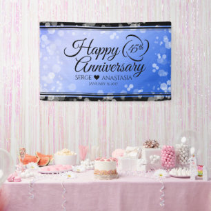 Elegant 45th Sapphire Wedding Jubileum Spandoek