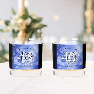 Elegant 45th Sapphire Wedding Jubileum Whisky Glas