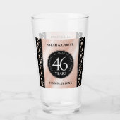 Elegant 46th Pearl Wedding Jubileum Celebration Glas (Achterkant)