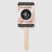 Elegant 46th Pearl Wedding Jubileum Celebration Handwaaier (Achterkant)