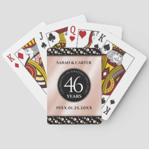 Elegant 46th Pearl Wedding Jubileum Celebration Pokerkaarten