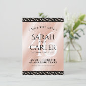 Elegant 46th Pearl Wedding Jubileum Celebration Save The Date (Staand voorkant)