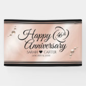 Elegant 46th Pearl Wedding Jubileum Celebration Spandoek (Horizontaal)