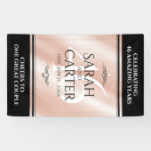 Elegant 46th Pearl Wedding Jubileum Celebration Spandoek (Horizontaal)