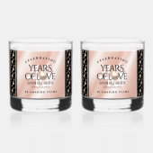 Elegant 46th Pearl Wedding Jubileum Celebration Whisky Glas (Voorkant)