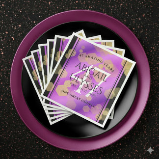 Elegant 47e Amethist Huwelijksjubileum Servet