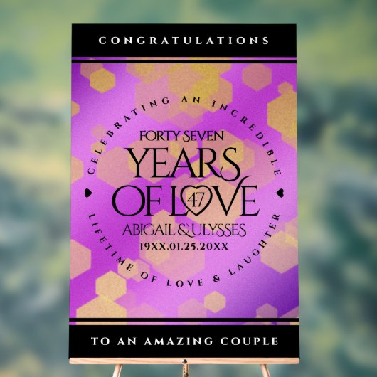 Élégant 47e anniversaire du Mariage Améthyste (Neutre)