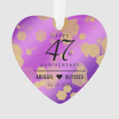 Élégant 47e anniversaire du Mariage Améthyste (devant)