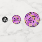 Elegant 47th Amethyst Wedding Jubileum Confetti (Voorkanten)