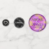 Elegant 47th Amethyst Wedding Jubileum Confetti (Achterkanten)