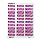 Elegant 47th Amethyst Wedding Jubileum Etiket (Full Sheet)