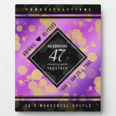 Elegant 47th Amethyst Wedding Jubileum Fotoplaat (Voorkant)