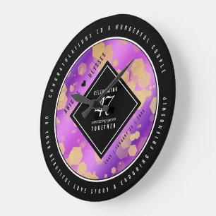 Elegant 47th Amethyst Wedding Jubileum Grote Klok