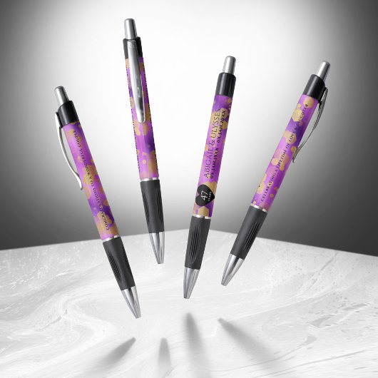 Elegant 47th Amethyst Wedding Jubileum Pen