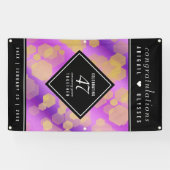 Elegant 47th Amethyst Wedding Jubileum Spandoek (Horizontaal)