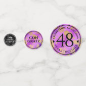 Elegant 48e Amethist Bruiloft Jubileum Confetti (Voorkanten)