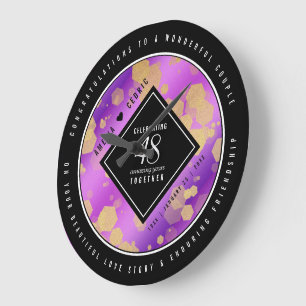 Elegant 48e Amethist Bruiloft Jubileum Grote Klok